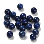Natural Lapis Lazuli Beads, Round, Half Drilled, Dyed, 10.5mm, Hole: 1.2mm(X-G-C254-A07-10mm)
