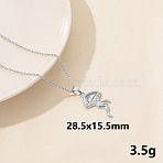 Stylish Ocean 304 Stainless Steel Octopus Pendant Necklace for Women(ZE1503-9)