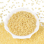 8/0 Glass Seed Beads, Ceylon, Round, Round Hole, Honeydew, 8/0, 3mm, Hole: 1mm, about 1111pcs/50g, 50g/bag, 18bags/2pounds(SEED-US0003-3mm-142)