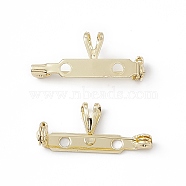Alloy Pendants/Brooches, Back Bar Pins, Light Gold, 11.5x26x6mm, Hole: 2mm, Pin: 0.7mm(FIND-A019-01B-LG)