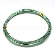 Round Aluminum Craft Wire, for Beading Jewelry Craft Making, Green, 18 Gauge, 1mm, 10m/roll(32.8 Feet/roll)(AW-D009-1mm-10m-25)