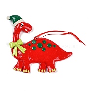 Christmas PVC Pendant Decorations, for Christmas Tree Hanging Ornaments, Dinosaur, 140mm(HJEW-S003-03C)