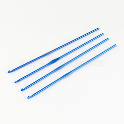 Aluminum Crochet Hooks, Random Single Color, 148mm, about 100pcs/bag(TOOL-R058)