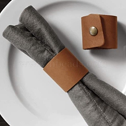 Imitation Leather Napkin Rings, Napkin Holder Adornment, Restaurant Daily Accessiroes, Camel, 154x36x4mm(AJEW-WH0140-23C)