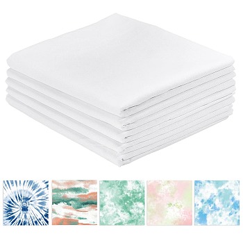 5Pcs Bleach Cotton Pocketing Grey Fabric, for DIY Painting, Garment Accessories, White, 1500x1000x0.3mm