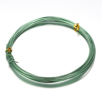 Round Aluminum Craft Wire, for Beading Jewelry Craft Making, Green, 18 Gauge, 1mm, 10m/roll(32.8 Feet/roll)