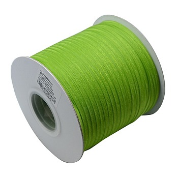 Polyester Organza Ribbon, Green, 1/8 inch(3mm), 800yards/roll(731.52m/roll)