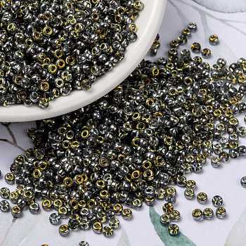 MIYUKI Round Rocailles Beads, Japanese Seed Beads, 8/0, (RR4551) Crystal/Marea (VM), 8/0, 3mm, Hole: 1mm, about 2111~2277pcs/50g