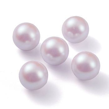 POM Plastic Beads, Imitation Pearl, Center Drilled, Round, Lavender, 13.6mm, Hole: 1.2mm