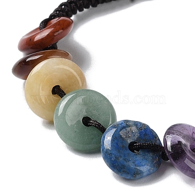 Bracelets de perles tressées avec pierres précieuses naturelles mélangées(BJEW-H239-04)-2