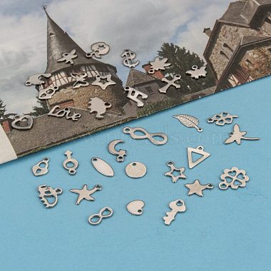 304 Stainless Steel Charms Mixed Shapes Pendants(STAS-J014-M)-6
