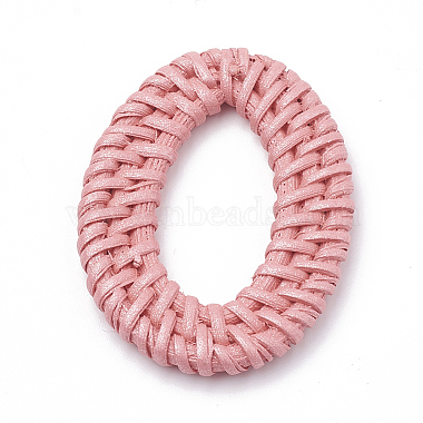 Handmade Spray Painted Reed Cane/Rattan Woven Linking Rings(WOVE-N007-04D)-2