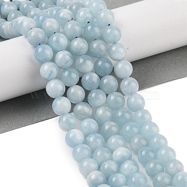 Natural Aquamarine Beads Strands(G-P342-10-8mm-A-01)-5