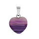 Natural Banded Agate Charms(HEAR-PW0001-057-38)-1