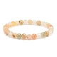 Bracelet extensible en perles rondes en autre jade naturel(BJEW-JB08244-01)-1