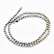 Electroplate Non-magnetic Synthetic Hematite Beads Strands(G-L486-F-19)-3