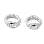Brass Ring Charm Connectors, Bracelet Necklace End Loop Wire Protector, Platinum, 5x1mm, Hole: 0.7mm(X-KK-U056-55P)