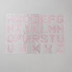 Arcylic Stickers, Letter, Pearl Pink, 150x214x1.5mm(STIC-WH0003-44D)