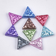 Resin Cabochons, Triangle, Mixed Color, 12x13x4mm(RESI-T031-20)