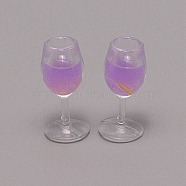Resin Miniature Mini Dollhouse Goblet Simulation Food, for Dollhouse Props Decoration Accessories, Lilac, 29.5x14mm(DJEW-WH0034-15A)
