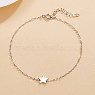 Star 925 Sterling Silver Link Bracelet, Silver(FE3395-2)