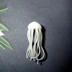 Sealife Model, UV Resin Filler, Epoxy Resin Jewelry Making, Jellyfish, White, 1.9x0.7cm(DIY-F039-05D-04)