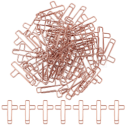 108pcs 6 Colors Metal Paper Clip, Cross, 33x23x2mm, 50pcs(AJEW-CP0008-65E)