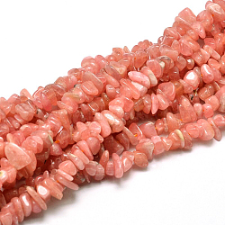 Grade A Natural Rhodochrosite Chip Beads Strands, 5~14x4~10mm, Hole: 1mm, about 15.5 inch~16.1 inch(X-G-E271-93)