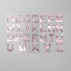 Arcylic Stickers, Letter, Pearl Pink, 150x214x1.5mm(STIC-WH0003-44D)