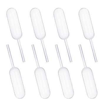 4ml Disposable Plastic Dropper, White, 65.5x13mm, Capacity: 4ml(0.13 fl. oz).