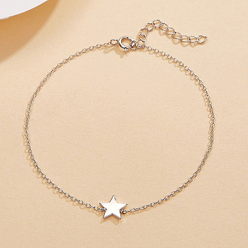 Star 925 Sterling Silver Link Bracelet, Silver