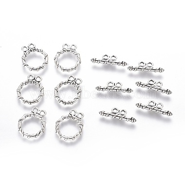 Tibetan Style Alloy Toggle Clasps(LF10797Y)-2