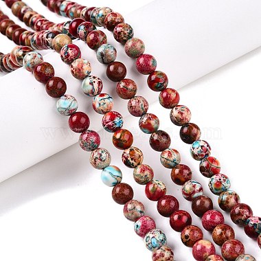 Natural Imperial Jasper Beads Strands(G-N342-63H)-4