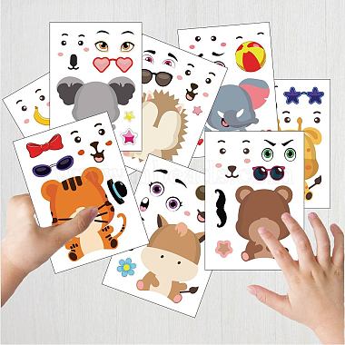 48 Sheets 8 Styles Paper Make a Face Stickers(DIY-WH0467-003)-5