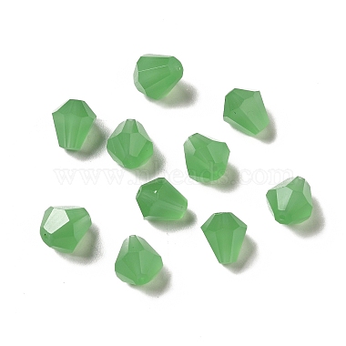 Lime Green Diamond K9 Glass Beads