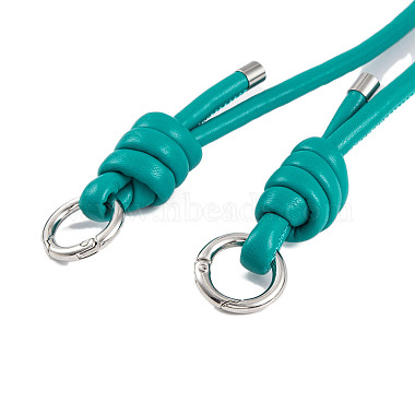 Cadenas de correa de mano para teléfono de cuero y aleación de pu(AJEW-H151-01G)-2