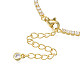 Cubic Zirconia Classic Tennis Necklace with Flower Links(NJEW-N048-01B)-2