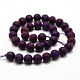 Electroplated Natural Agate Round Bead Strands(G-M171-8mm-08)-2