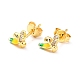 Banana Brass Micro Pave Clear Cubic Zirconia Stud Earrings(EJEW-D273-03G)-1
