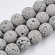 Spray Painted Natural Lava Rock Beads Strands(G-N0324-B-02)-1