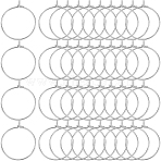 200Pcs Brass Wine Glass Charm Rings, Hoop Earrings Findings, Nickel Free, Platinum, 20x0.8mm, 20 Gauge(KK-SP0001-31A-P)
