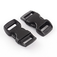 POM Plastic Side Release Buckles, Survival Bracelet Clasps, Black, 29x15x6mm, Hole: 11x3.5mm(KY-R002-01)