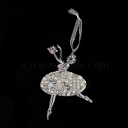 Christmas Transparent Acrylic Ballet Big Pendant Decorations, for Christmas Tree Hanging Oranments, 205mm(HJEW-F017-04)