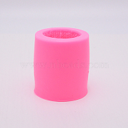 Wool Pattern Column Silicone Candle Molds, Resin Casting Molds, For UV Resin, Epoxy Resin Craft Making, Pink, 71x78mm, Inner Diameter: 48mm(DIY-WH0175-60)