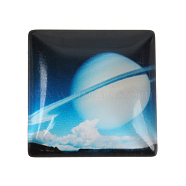 Starry Sky Printed Glass Square Cabochons, Light Sky Blue, 10x10x4mm(X-GGLA-N001-10mm-D24)