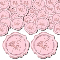 100Pcs Adhesive Wax Seal Stickers, Envelope Seal Decoration, For Craft Scrapbook DIY Gift, Flower, 30mm(DIY-CP0010-70E)