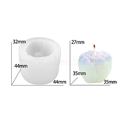 DIY Silicone Candle Molds, Resin Casting Molds, For UV Resin, Epoxy Resin Jewelry Making, White, 4.4x3.2cm(PW-WG68043-01)