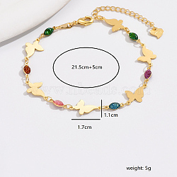 Brass Butterfly Chain Anklets for Women(NW9965-1)