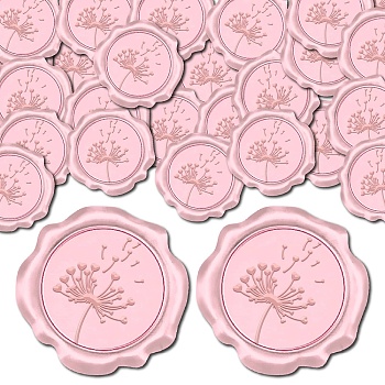 100Pcs Adhesive Wax Seal Stickers, Envelope Seal Decoration, For Craft Scrapbook DIY Gift, Flower, 30mm