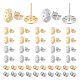 BENECREAT 20 Pairs 2 Color Brass Stud Earring Findings(KK-BC0010-63)-1